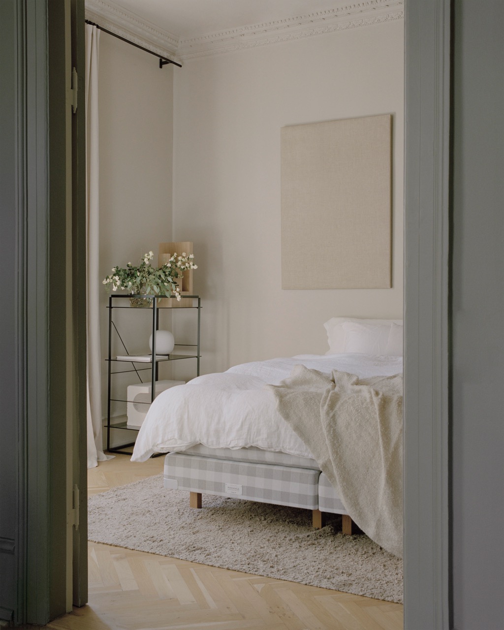 Sleeping environment, hotel bedding at home.