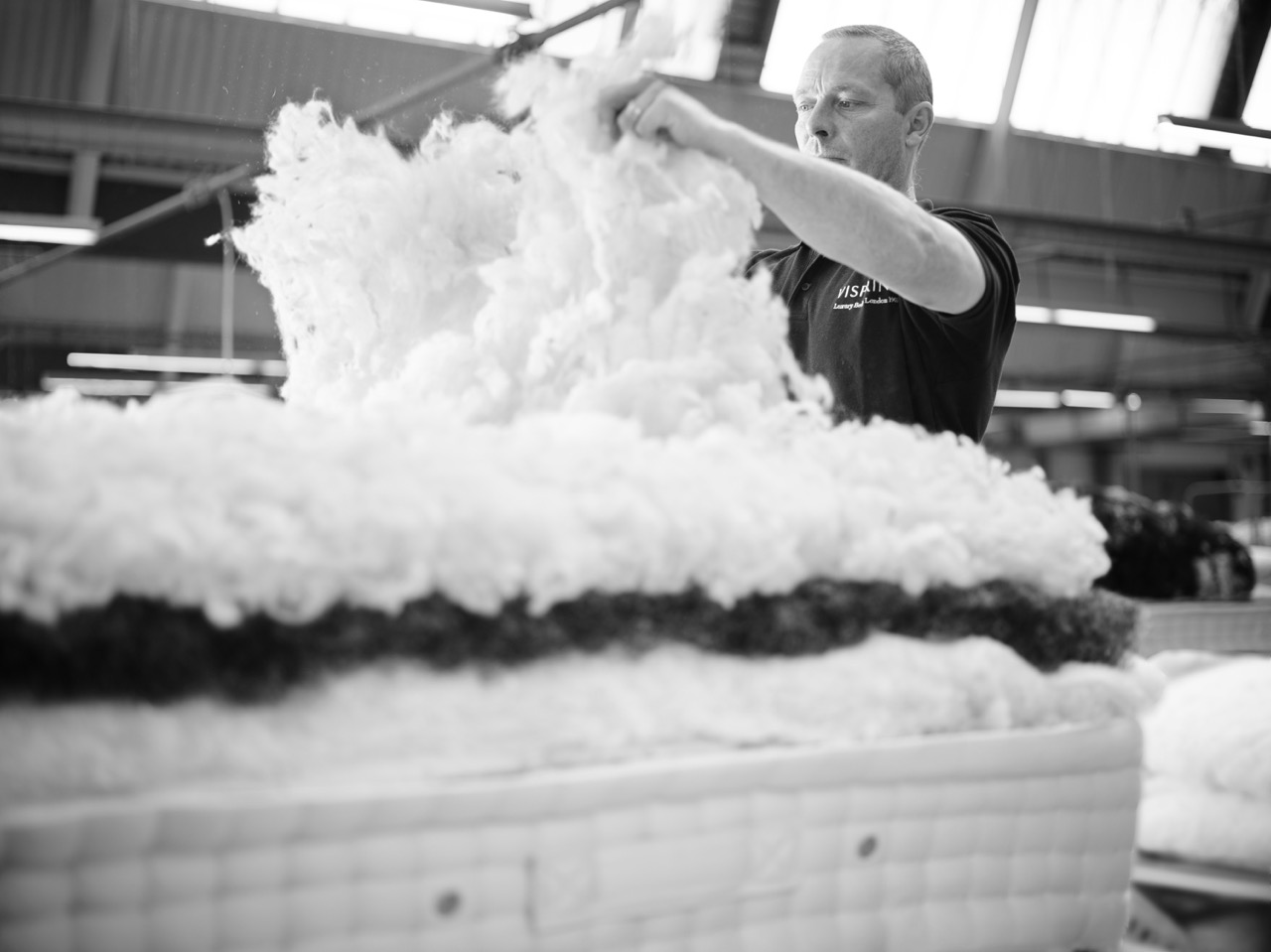 Mattress, hotel bedding at home. 