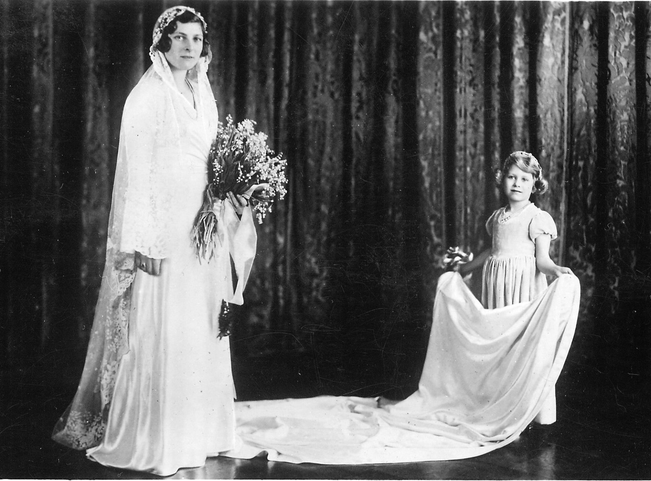 Queen Elizabeth II as a bridesmaid.