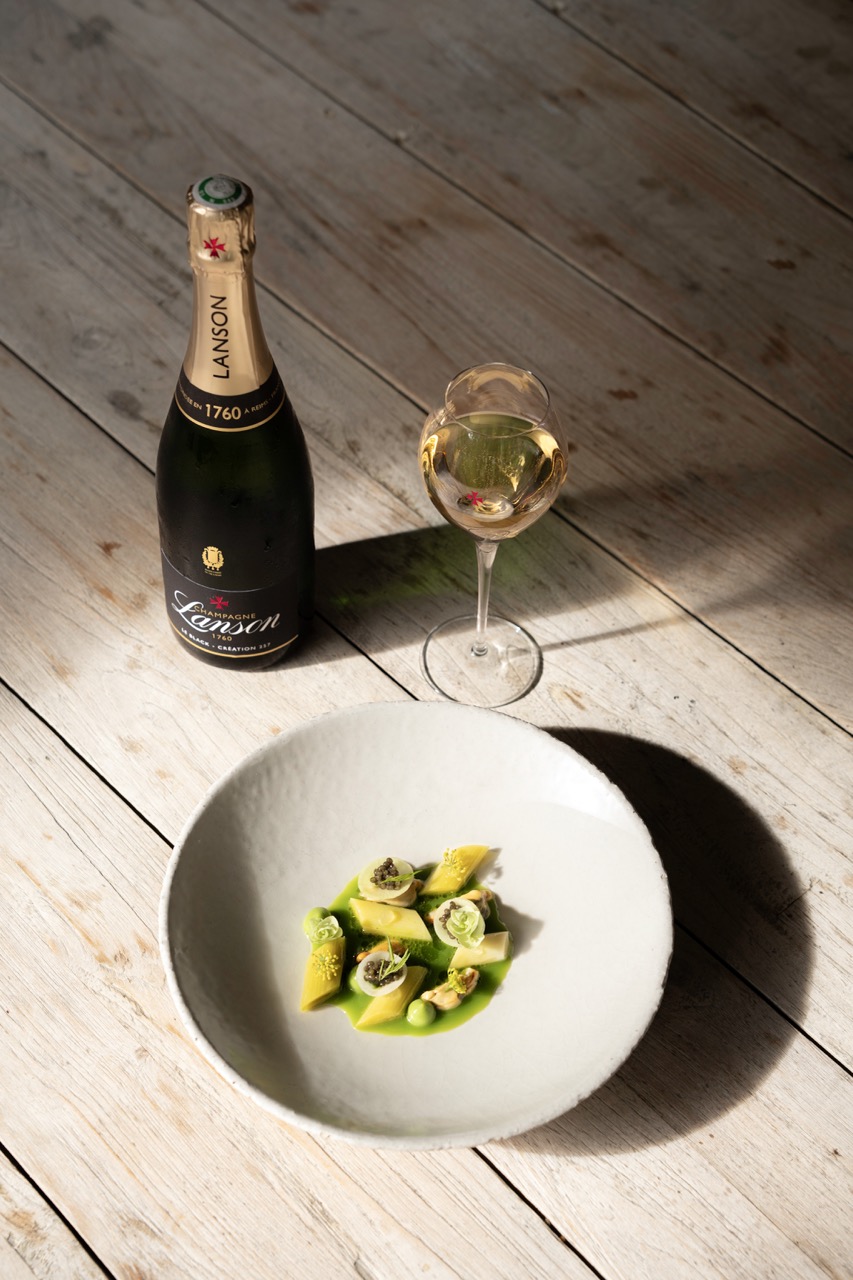 Food paired with Lanson Champagne. 