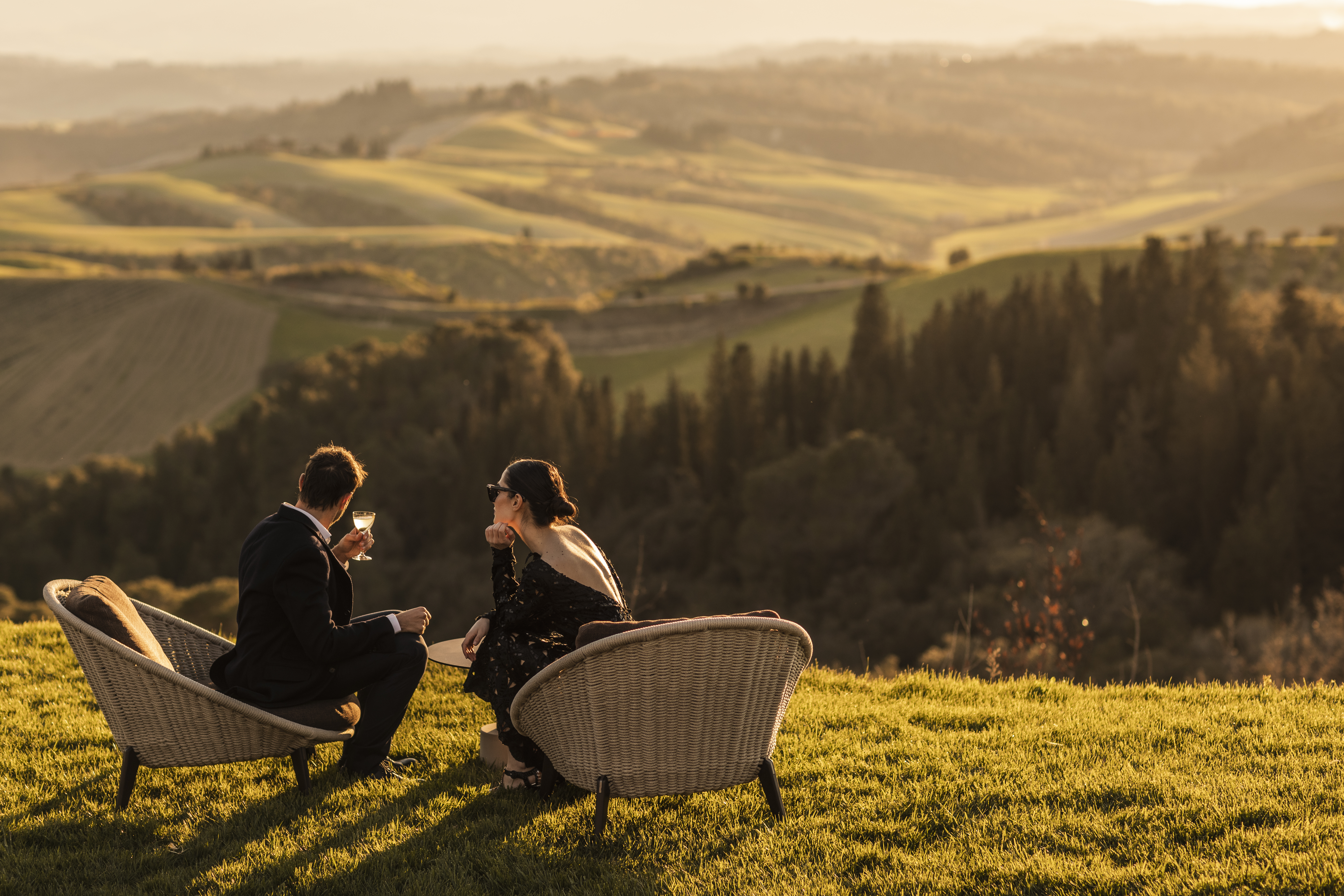 Sunset hotels in Tuscany. 
