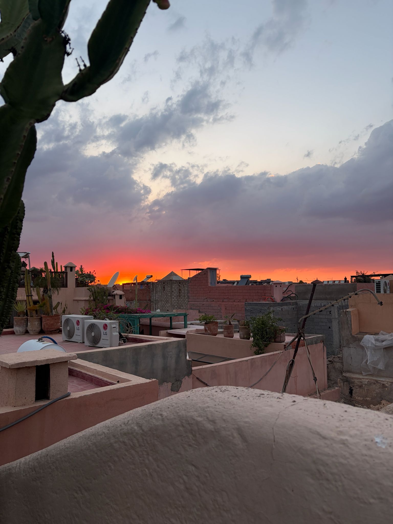 Sunset, Hotel Marrakech. 