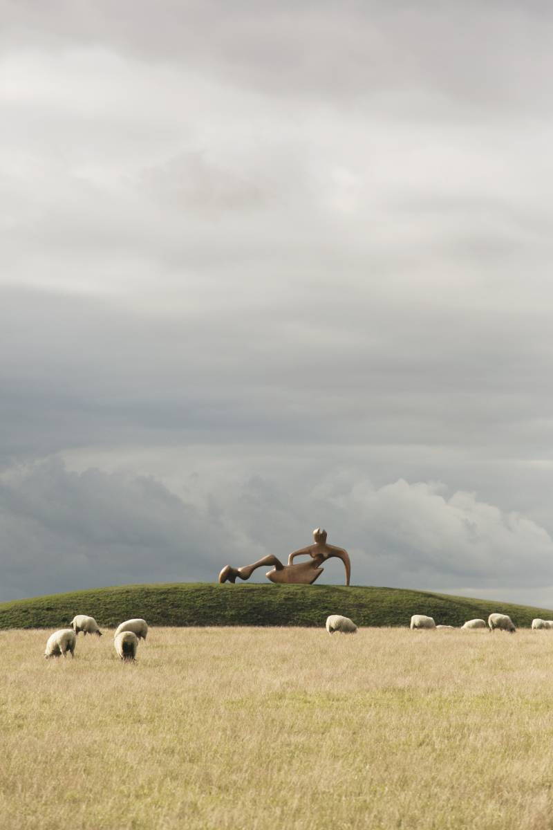 art and fashion combine with Henry Moore’s sculptures inspiring Burberry