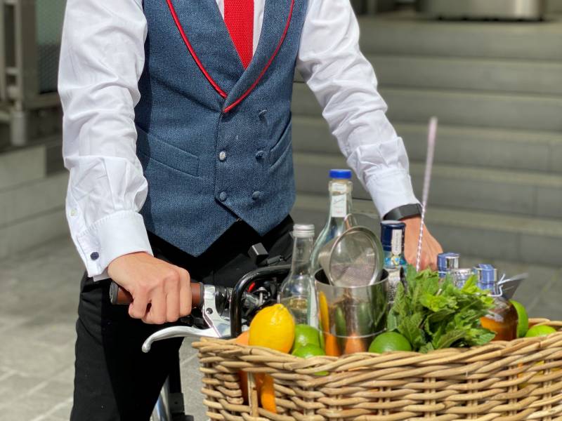 Door-to-door cocktail deliveries courtesy of The Berkeley