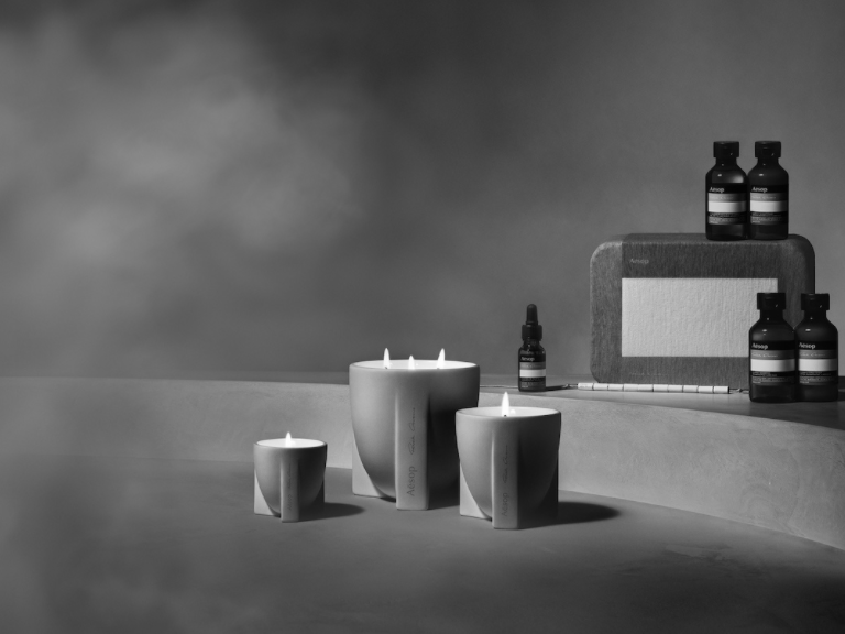 Rick Owens Aesop candle and fragrance