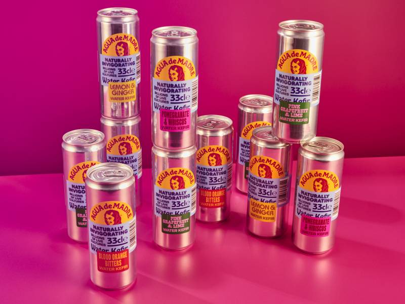 Agua De Madre Water Kefir in a can