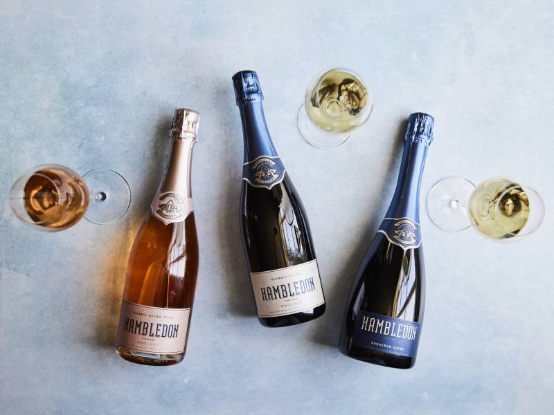 Hambledon Vineyard Fieldbar - bottles of hambledon