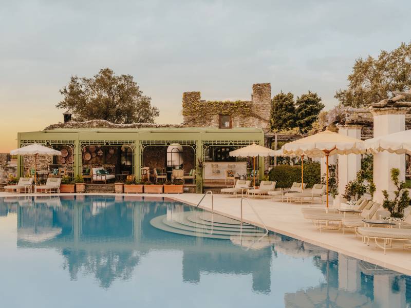 Exterior of Hotel Caruso, Amalfi.