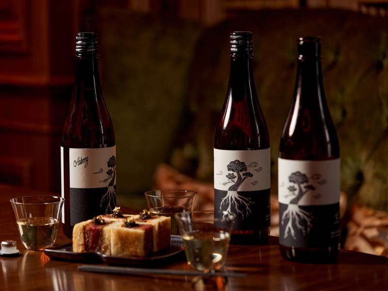 An exclusive sake label At The Aubrey, Mandarin Oriental Hyde Park’s restaurant.
