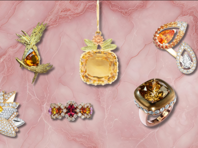 Coloured gemstone jewellery.