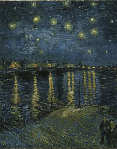 van gogh exhibition all night - starry night