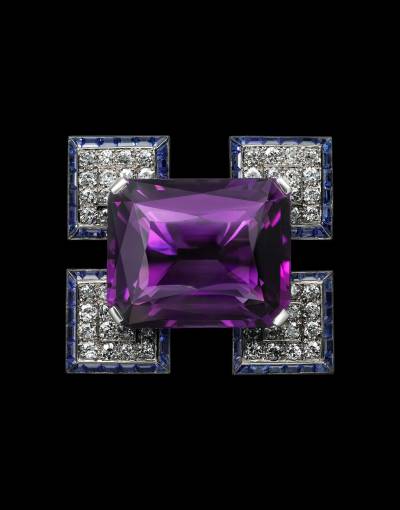 Cartier V A - Amethyst Brooch by Cartier