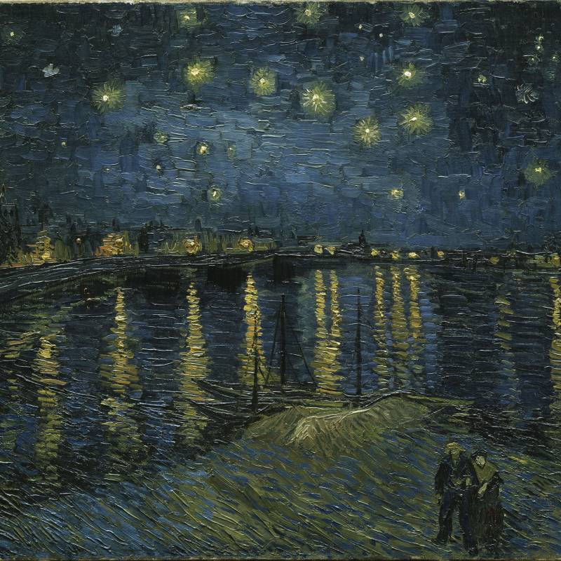 van gogh exhibition all night - starry night